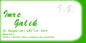 imre galik business card